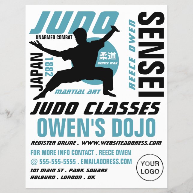 Flyer Judo Design, Judo Classes (Frente)