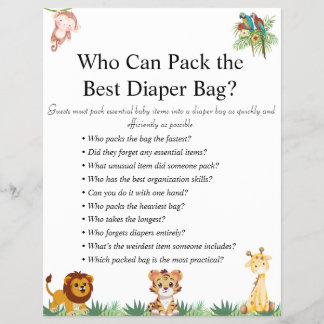 Flyer Jungle Safari Chá de fraldas Games