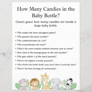 Flyer Jungle Safari Chá de fraldas Games