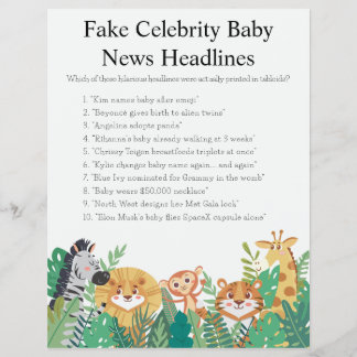 Flyer Jungle Safari Chá de fraldas Games