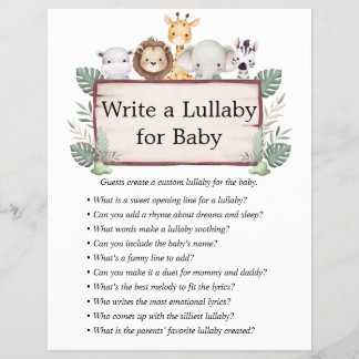 Flyer Jungle Safari Chá de fraldas Games