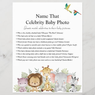 Flyer Jungle Safari Chá de fraldas Games