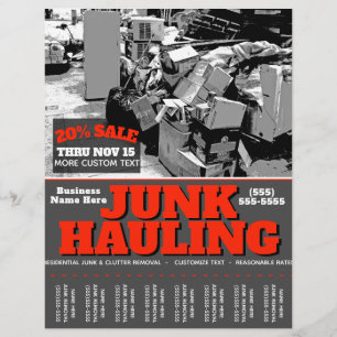 Flyer JUNK HAULING GARBAGE REMOVE Tearsheet
