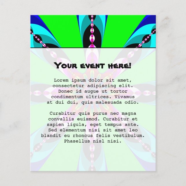 Flyer Kaleidozônio - Fractal (Frente)