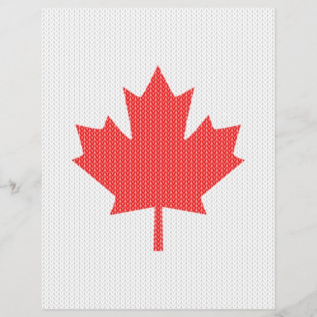 Flyer Knit Style Maple Leaf Knitting Motif (Frente)