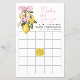 Flyer La Dolce Vita Limão Rosa Arco Bebê Chamada Bingo