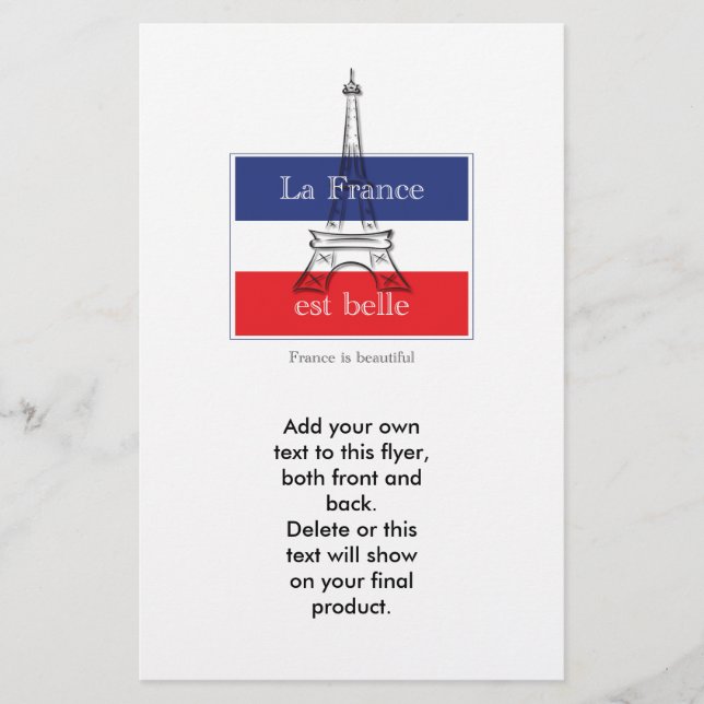 Flyer La France est Belle (Frente)