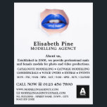 Flyer Lábios Azuis, Agência de Modelagem, Agente Modelo<br><div class="desc">Lábios Azuis,  Agência De Modelagem,  Folhetos De Publicidade De Agentes Modelos Pela Loja Cartão de visita.</div>