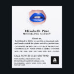 Flyer Lábios Azuis, Agência de Modelagem, Agente Modelo<br><div class="desc">Lábios Azuis,  Agência De Modelagem,  Folhetos De Publicidade De Agentes Modelos Pela Loja Cartão de visita.</div>