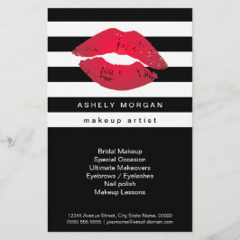 Flyer Lábios Vermelhos Modernos de Ativação - Stripes Br