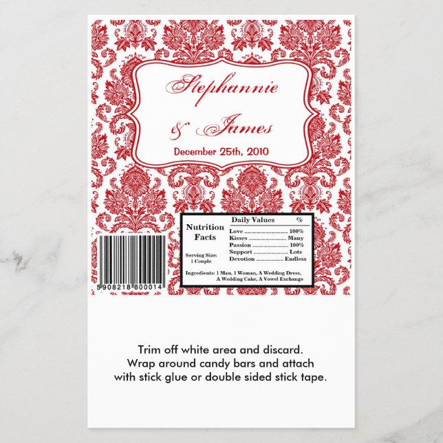 Flyer Lace de Damasco Branco Vermelho Grande Bar do Hers (Frente)