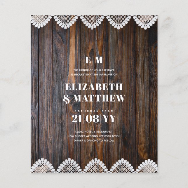 Flyer Lace Rustic Lace, FLYERS, o mais baixo orçamento d (Frente)