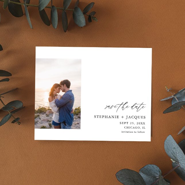 Flyer Lado do Orçamento V Foto Moderna Salvar Data (Criador carregado)