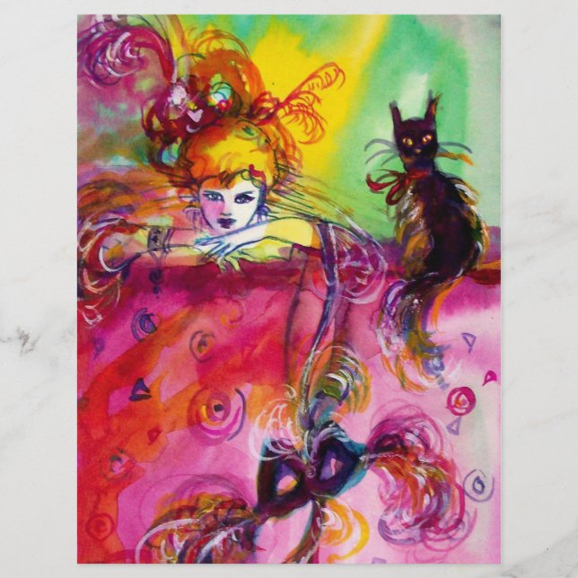 FLYER LADY COM GATO PRETO (Frente)