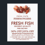 Flyer Lagosta de água fresca, Fishmonger/Esposa, Mercado<br><div class="desc">Lagosta De água fresca,  Fishmonger/Esposa,  Folhetos De Publicidade No Mercado De Peixes Por Loja De Cartão de visita.</div>