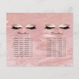 Flyer Lâmpada Rosa Manteiga Maquiagem Oculares