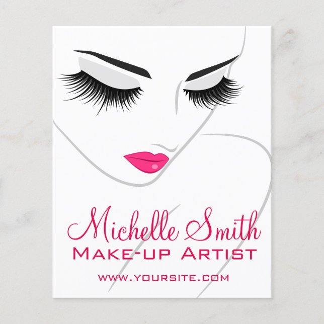 Flyer Lâmpadas longas de face Extensões de lash (Frente)