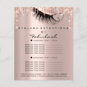 Flyer Lâmpadas Panorâmicas Cor-de-Rosa Salão de Beleza