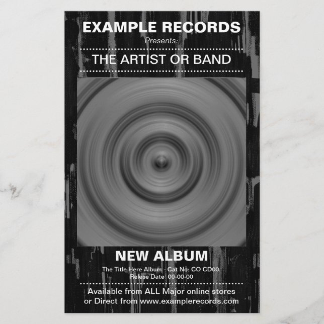 Flyer Lançamento do Novo Álbum - Tinta Texturizada (Frente)