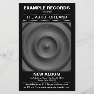 Flyer Lançamento novo do álbum - preto