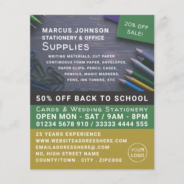 Flyer Lápis, Papelaria e Material de Escritório, Carta (Frente)