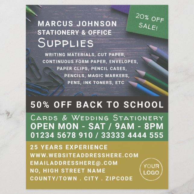 Flyer Lápis, Papelaria e Material de Escritório, Carta (Frente)