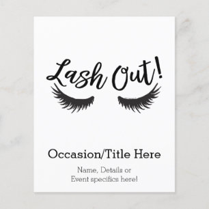 Flyer Lash Out Eyelashes Lash Salon Makeup Artista