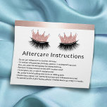 Flyer Lash Queen Eyelash Extensions Rose Gold Aftercare<br><div class="desc">Eyelash Extensions Rose Gold Border Aftercare Instructions.</div>