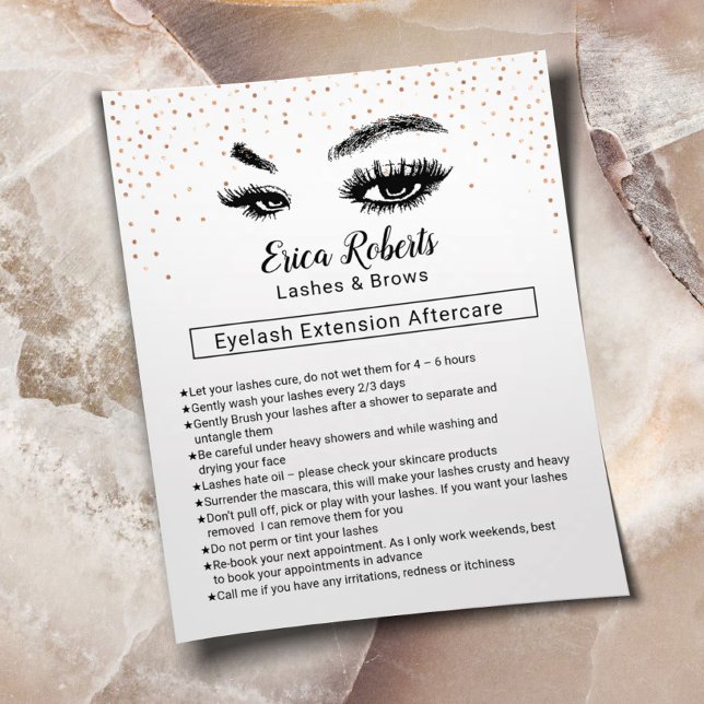 Flyer Lashes e Brocas Eyelash Após Instrução (Criador carregado)