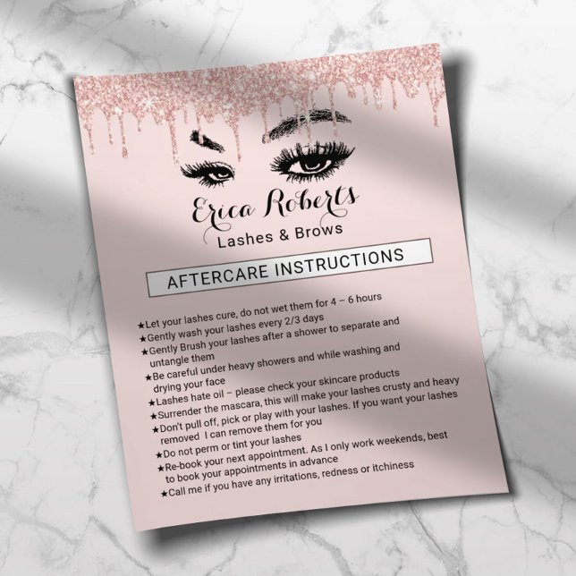 Flyer Lashes Eyelash Makeup Artista Depois da Instrução (Criador carregado)