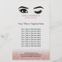 Lashes Makeup Artista Rosa Dourada Piscar os olhos