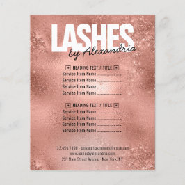Flyer Lashes Rosa Dourado Sparkle Glitter BeauServices