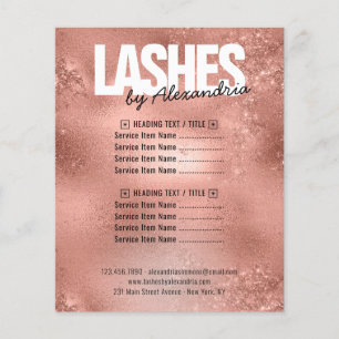 Flyer Lashes Rosa Dourado Sparkle Glitter BeauServices