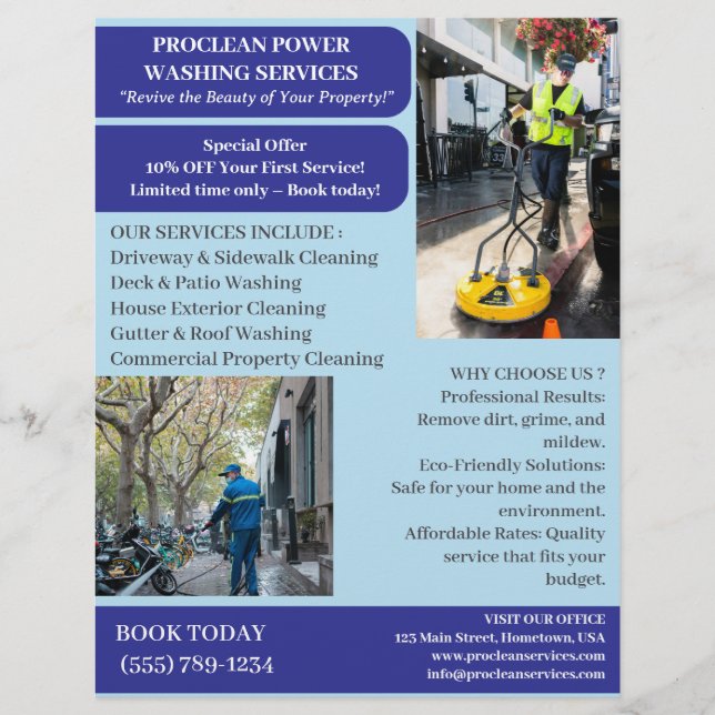 Flyer Lavagem a Alta Pressão  (Frente)