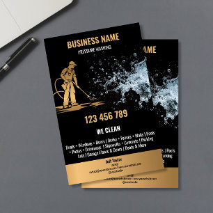 Flyer Lavagem a Alta Pressão Profissional Ouro