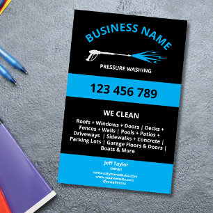 Flyer Lavagem Profissional com Hidrojateamento Negócio d
