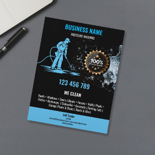 Flyer Lavagem Profissional de Casas com Hidrojateamento