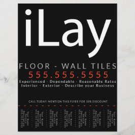 Flyer Lay. Folha do título de inclinação do pavimento da