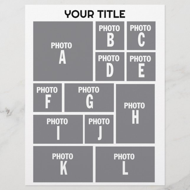 Flyer Layout de fotos da Colagem de Fotos 12 (Frente)