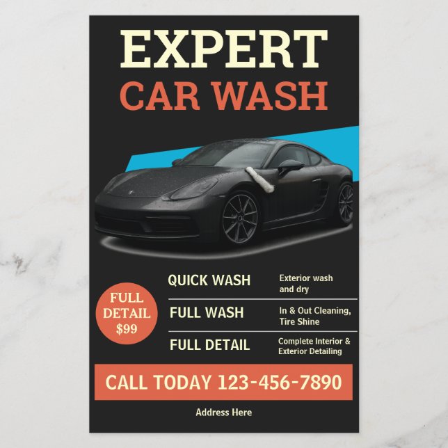 Flyer Layout de Promoção de Detalhamento Automotivo Escu (Frente)