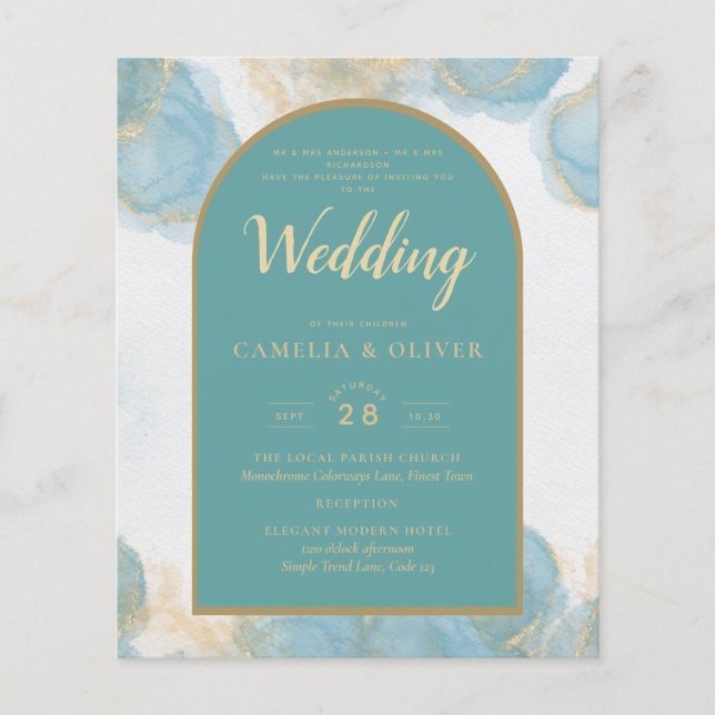 Flyer Leah G INK Vidro do mar Turquesa Teal Dourado CONV (Frente)