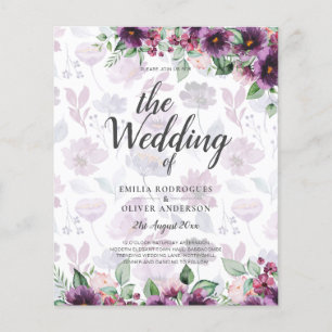 Flyer Leah G Plum Purple Berry Floral Casamento Fall Win