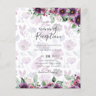 Flyer Leah G Plum Purple Berry Floral Casamento Fall Win