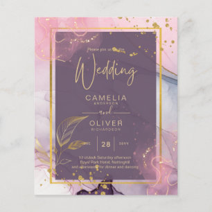 Flyer LeahG® Lavanda TINTURA Rosa Dourado Casamento