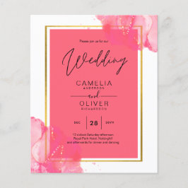 Flyer LeahG Salmão PINK GOLD WEDDING Tinta de Álcool