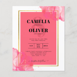 Flyer LeahG Salmão PINK GOLD WEDDING Tinta de Álcool