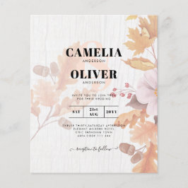 Flyer LeahG Terracotta Fall deixa Convite de casamento
