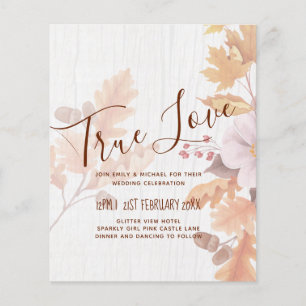 Flyer LeahG Terracotta Fall deixa Convite de casamento