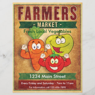 Flyer Legumes Locais Frescos do Mercado de Agricultores