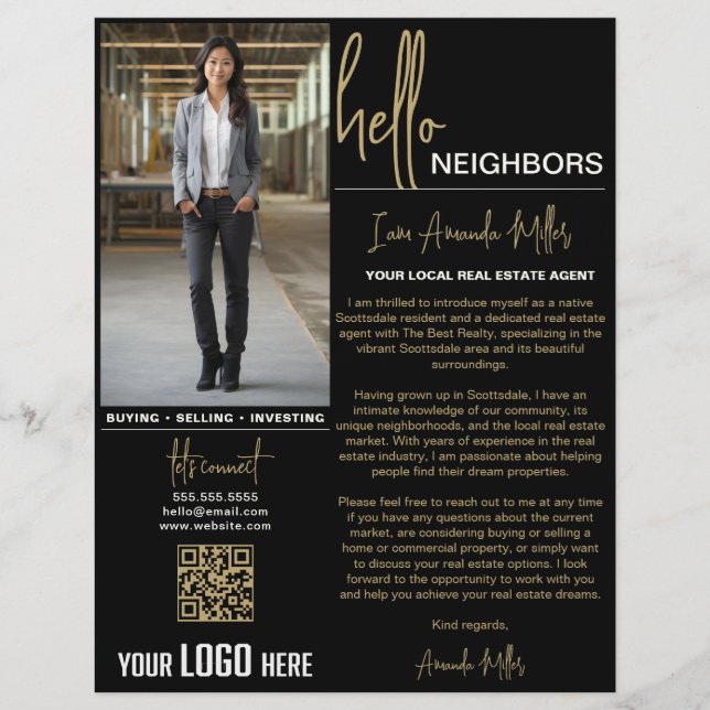 Flyer Letra Imobiliária Imobiliária (Frente)